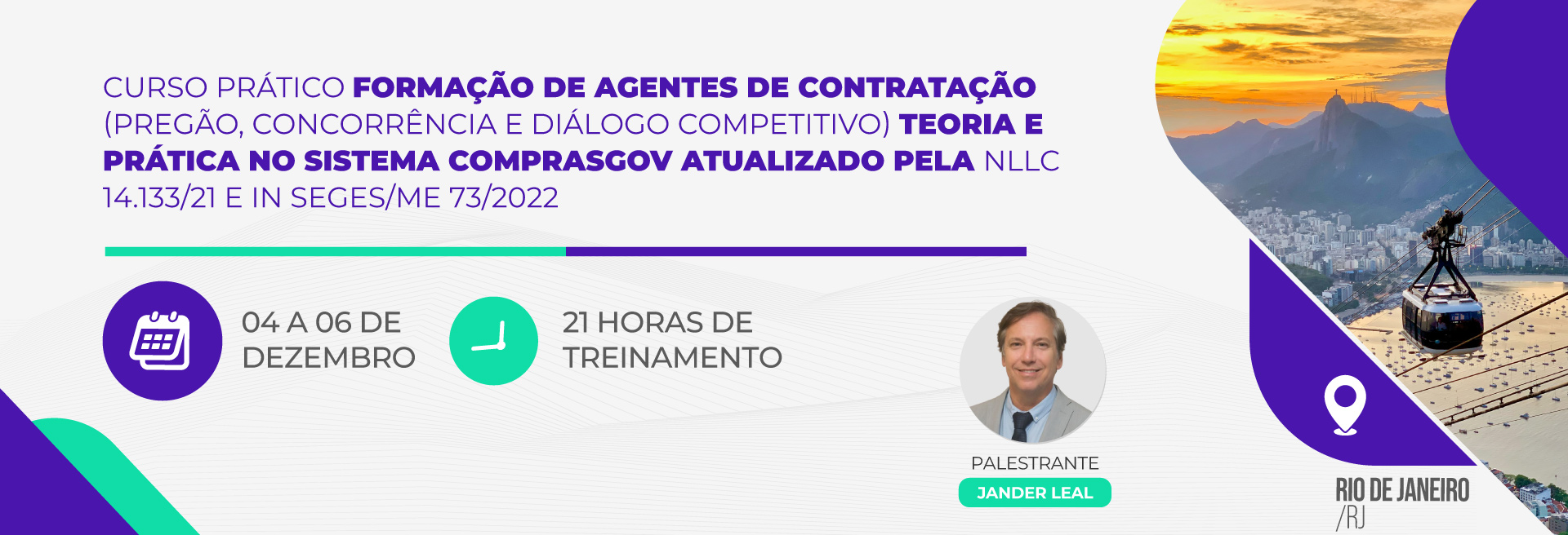 Curso Prático Formação de Agentes de Contratação (Pregão, Concorrência e Diálogo Competitivo) Teoria e Prática no Sistema Comprasgov Atualizado Pela NLLC 14.133/21 e In Seges/me 73/2022